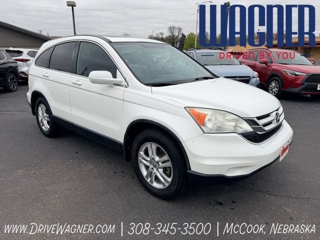 2011 Honda CR-V EX-L in White — front three-quarter view