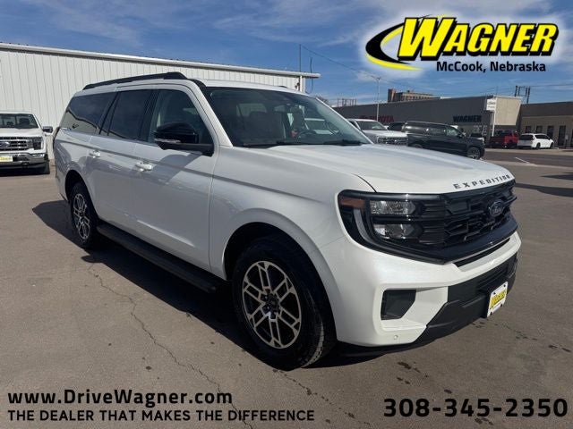 2026 Ford Expedition Max Active in Star White Metallic Tri-Coat — front three-quarter view