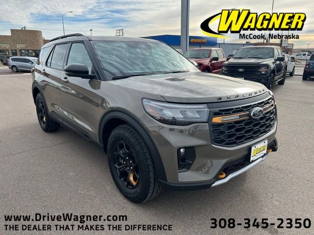 2026 Ford Explorer Tremor in Marsh Gray — front three-quarter view