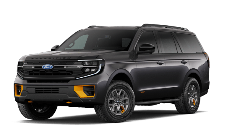 2027 Ford Expedition Tremor in Dark Matter Gray Metallic — front three-quarter view