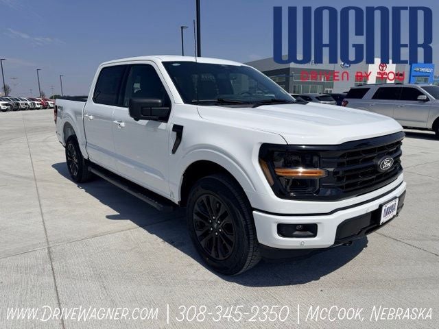 2026 Ford F-150 XLT in Oxford White — front three-quarter view